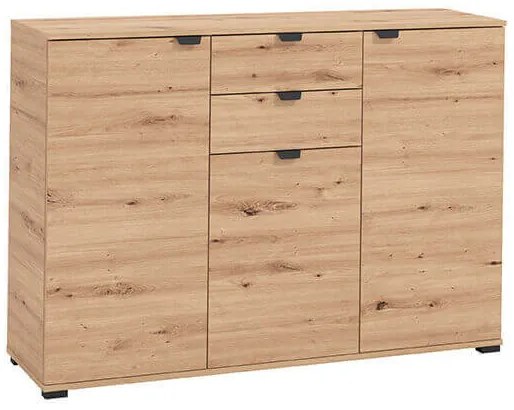 ONE - credenza moderna con 3 ante e 2 cassetti cm 135 x 40 x 95 h