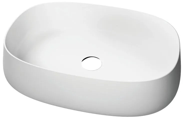 Lavabo da appoggio Paddle rettangolare in ceramica L 60 x H 40 x P 40 cm bianco