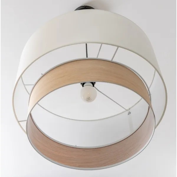 Brilagi - Lampada a sospensione LED su cavo CERIA 1x E27/40W/230V Ø 50 cm bianco/beige