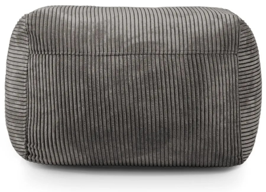 Puof a sacco color senape con rivestimento in velluto a coste Plus 70 Lounge – SLOWDOWN