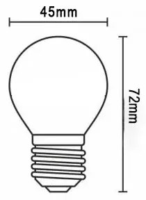 Lampadina LED FILAMENT G45 E27/6W/230V 4000K