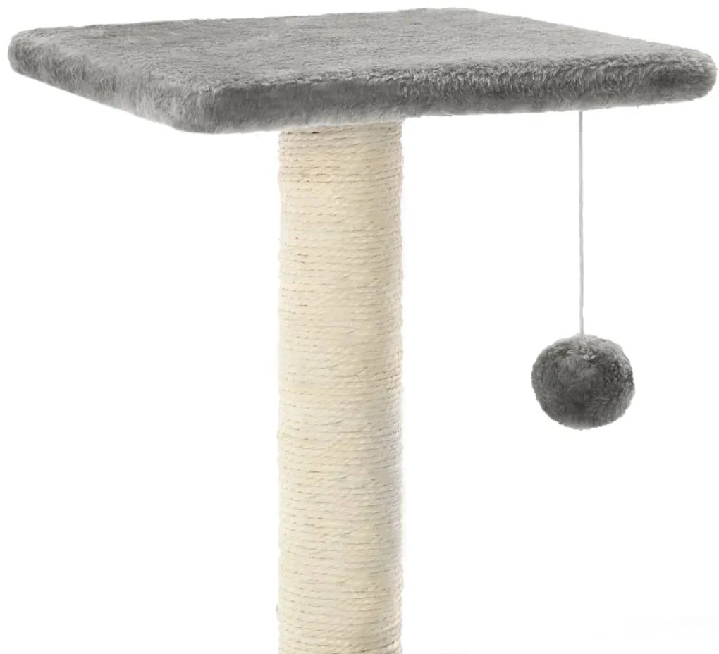 Albero per gatti con tiragraffi in sisal 65 cm grigio