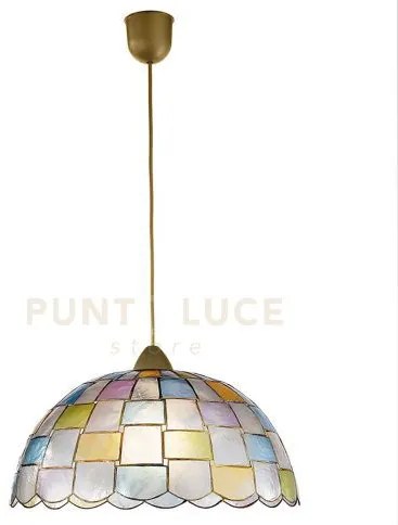 Lampadario a sospensione paula madreperla 1 luce attacco e27 40x40x...