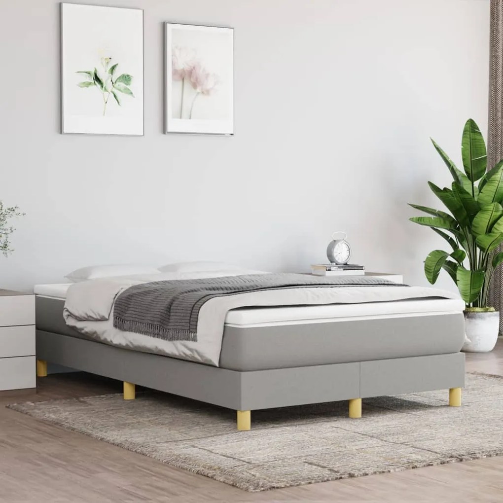 Giroletto Senza Materasso Grigio Chiaro 120x200 Cm Tessuto /