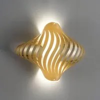 Applique Plafoniera 2 Luci Shell In Polilux Oro Con Cavo Made In Italy