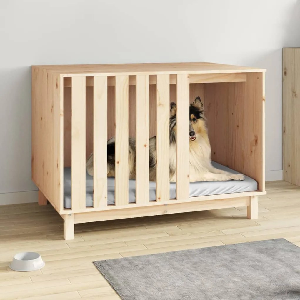 Casetta Per Cani 100x70x72 Cm İn Legno Massello Di Pino /