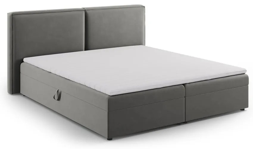Letto boxspring grigio con contenitore 180x200 cm Arendal - Cosmopolitan Design