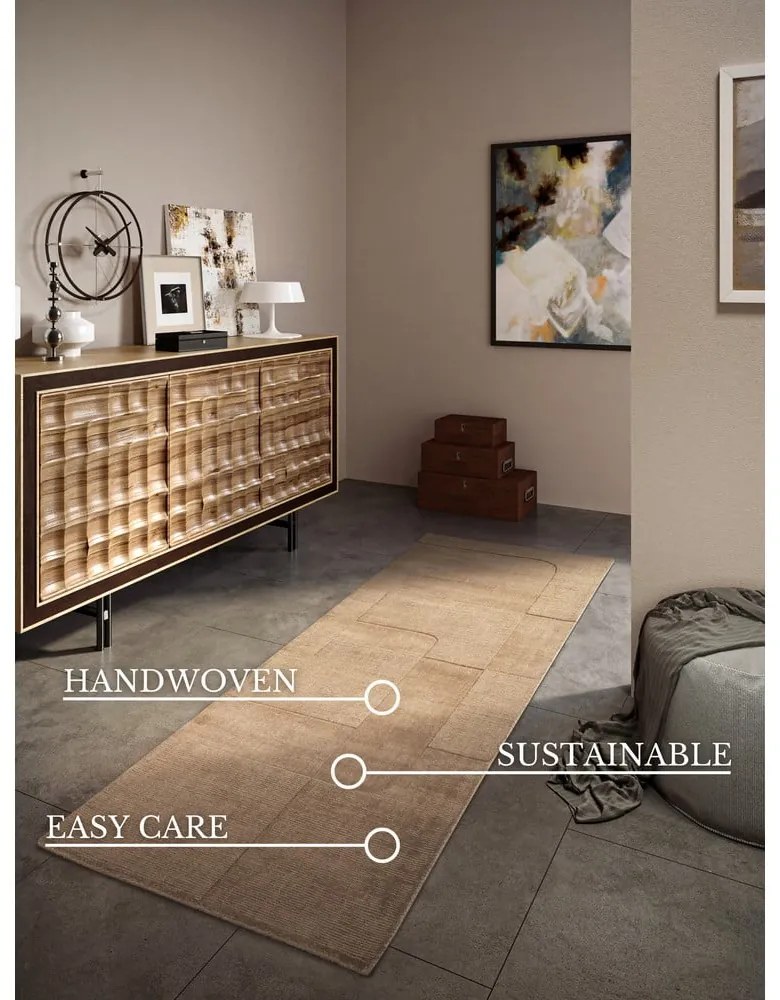 Passatoia beige in lana tessuta a mano 80x250 cm Charlotte - Villeroy&amp;Boch