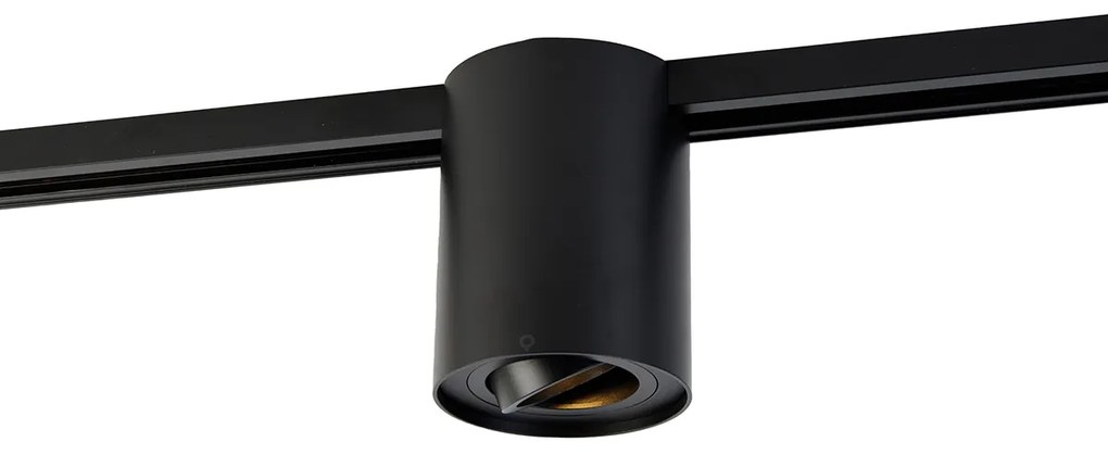 Faretto da binario monofase nero moderno - Iconic Rondoo Up