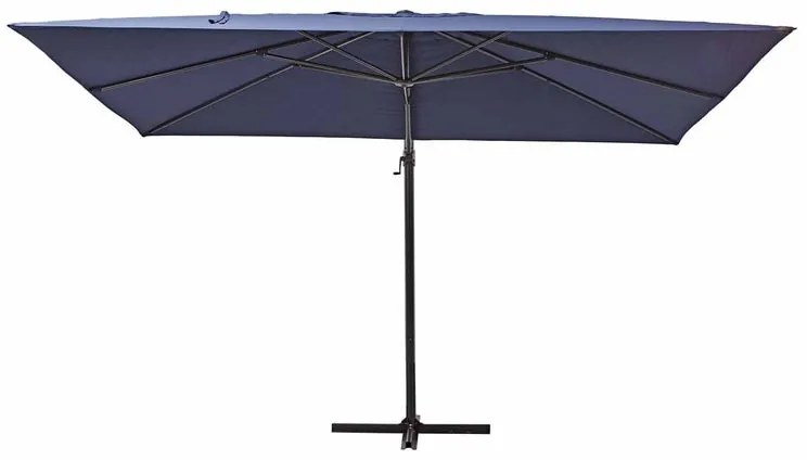 Ombrellone a palo laterale Aura NATERIAL L 281 x 386 cm con telo blu