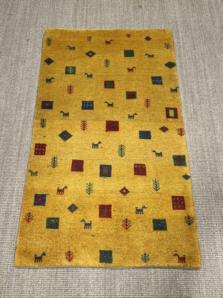 Gabbeh Tappeto persiano 130 x 80 Giallo (Iran) Annodato A Mano