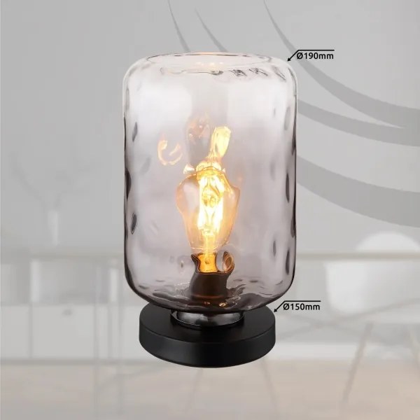 Globo 16046TS - Lampada da tavolo DARINA 1xE27/60W/230V grigio