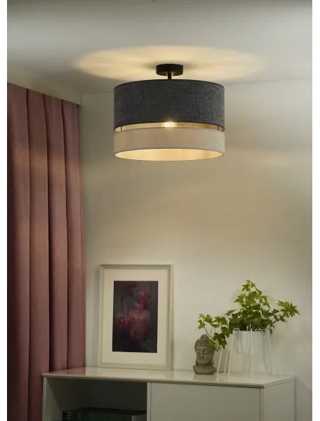 Duolla - Lampadario a plafone DOUBLE 1xE27/15W/230V diametro 40 cm grigio
