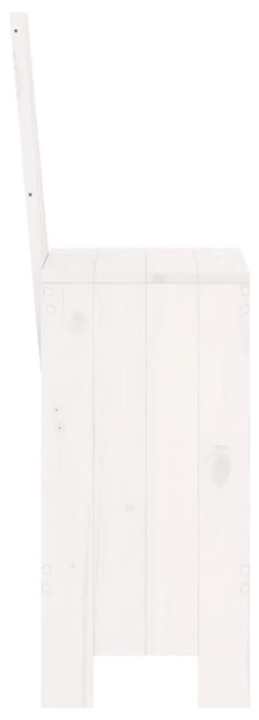 Sgabelli da bar 2pz bianchi 40x42x120 cm legno massello pino