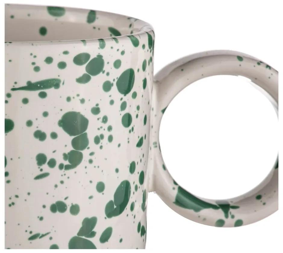 Tazze in gres bianco-verde in set da 2 pezzi 450 ml Carnival - Ladelle