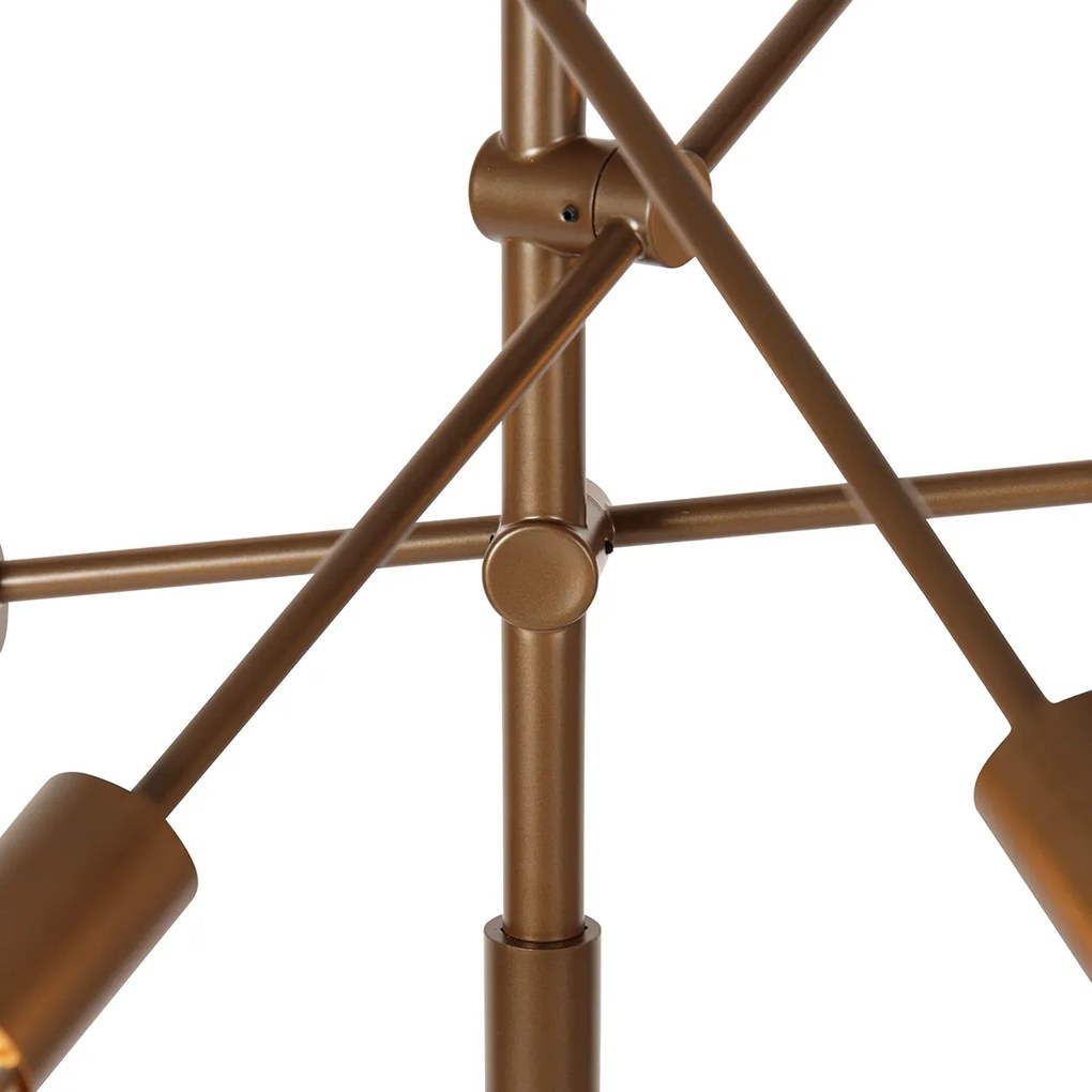 Lampada a sospensione industriale bronzo scuro 6 luci - Sydney