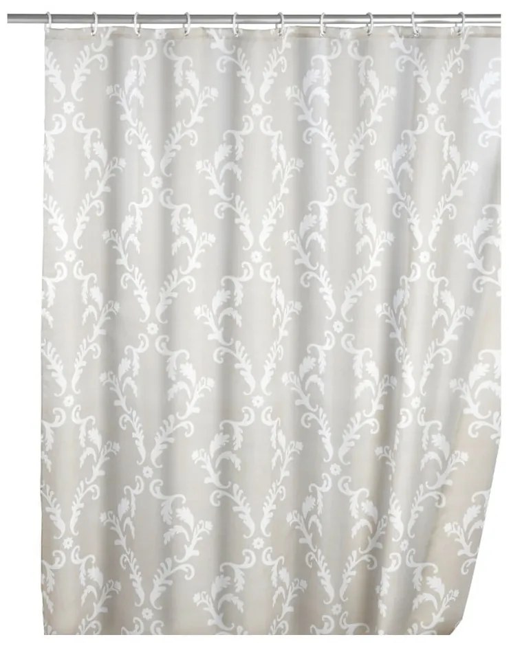 Tenda da doccia grigia con finitura antimuffa , 180 x 200 cm Baroque - Wenko