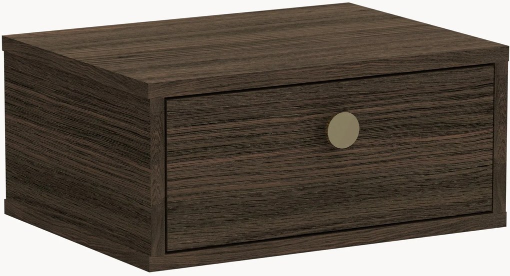 Comodino da parete in legno Monfort