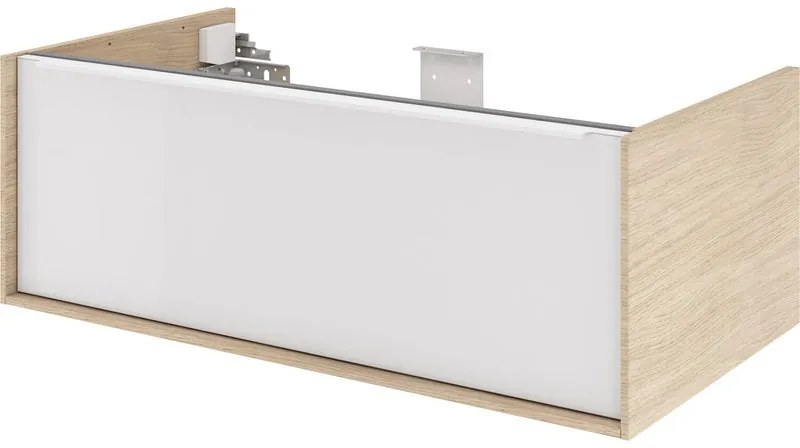 Mobile da bagno sotto lavabo SENSEA Neo  laccato lucido L 90 x H 32 x P 48 cm 1 cassetto, lavabo non incluso