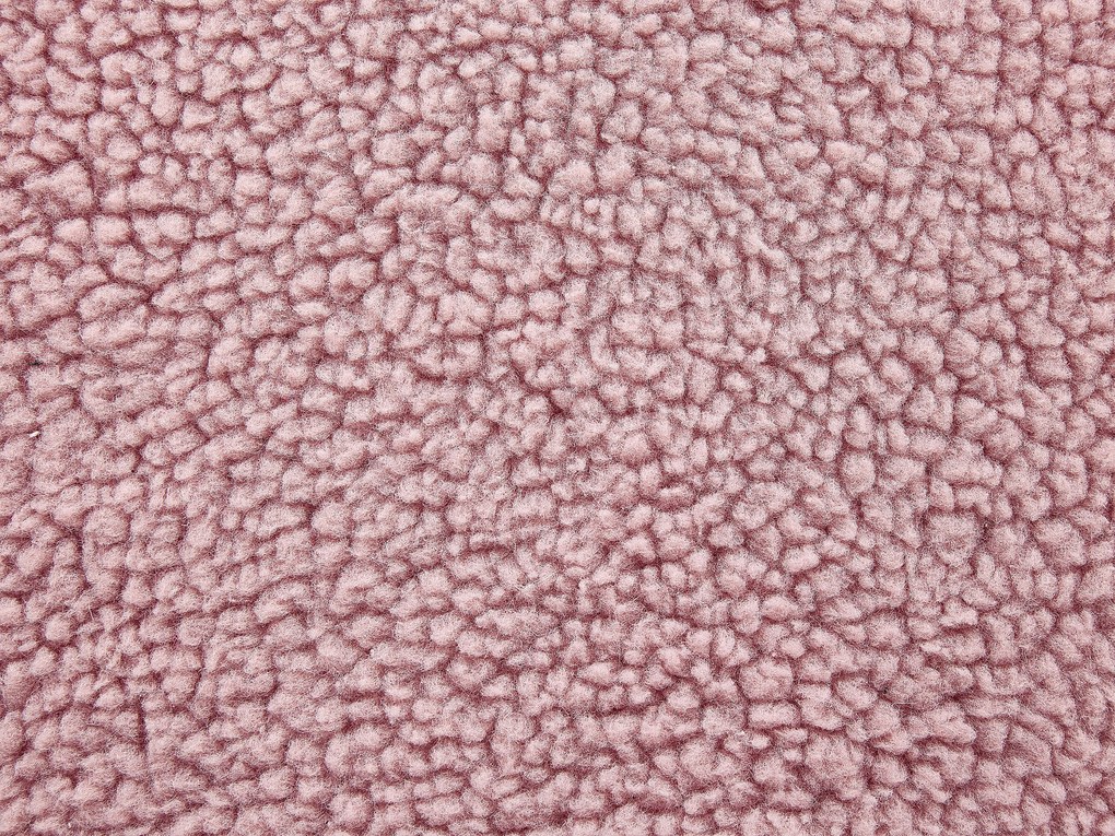 Pouf animaletto tessuto rosa e legno chiaro UNICORN Beliani
