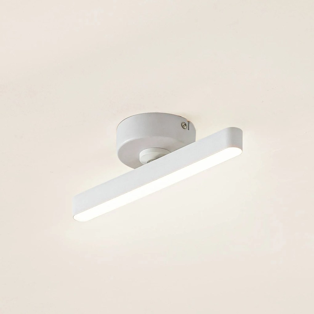 Faretto LED Lindby Eldrin, bianco, 8,3W, a 1 luce, metallo, 25cm