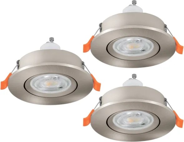 Eglo 902246 - Set di 3 faretti LED da incasso BARRANCO 1xGU10/4,5W/230V cromato