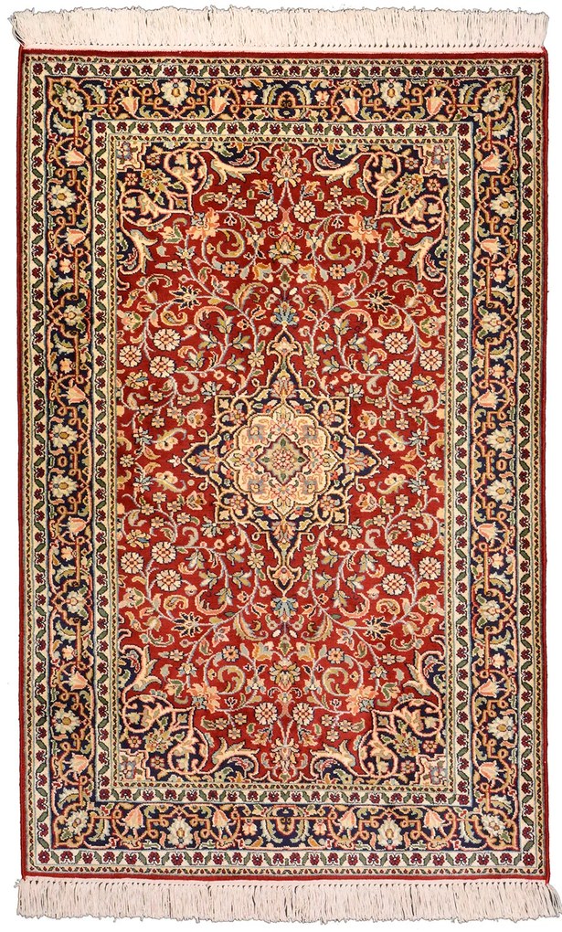 Cashmere Silk Tappeto 130x80 Rosa (Indian) Annodato A Mano