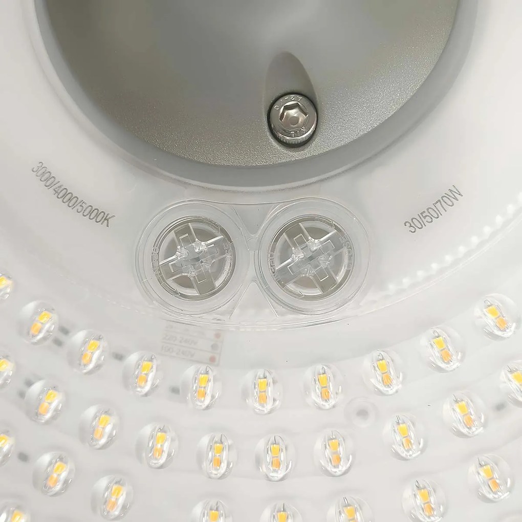 Lampione LED Circolare Grigio 30W 50W 70W IP65 CCT Bianco Variabile Colore Bianco Variabile CCT