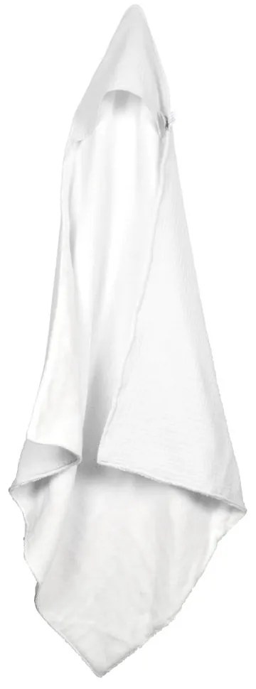 Asciugamano in mussola bianca con cappuccio 75x75 cm - Bébé Douceur