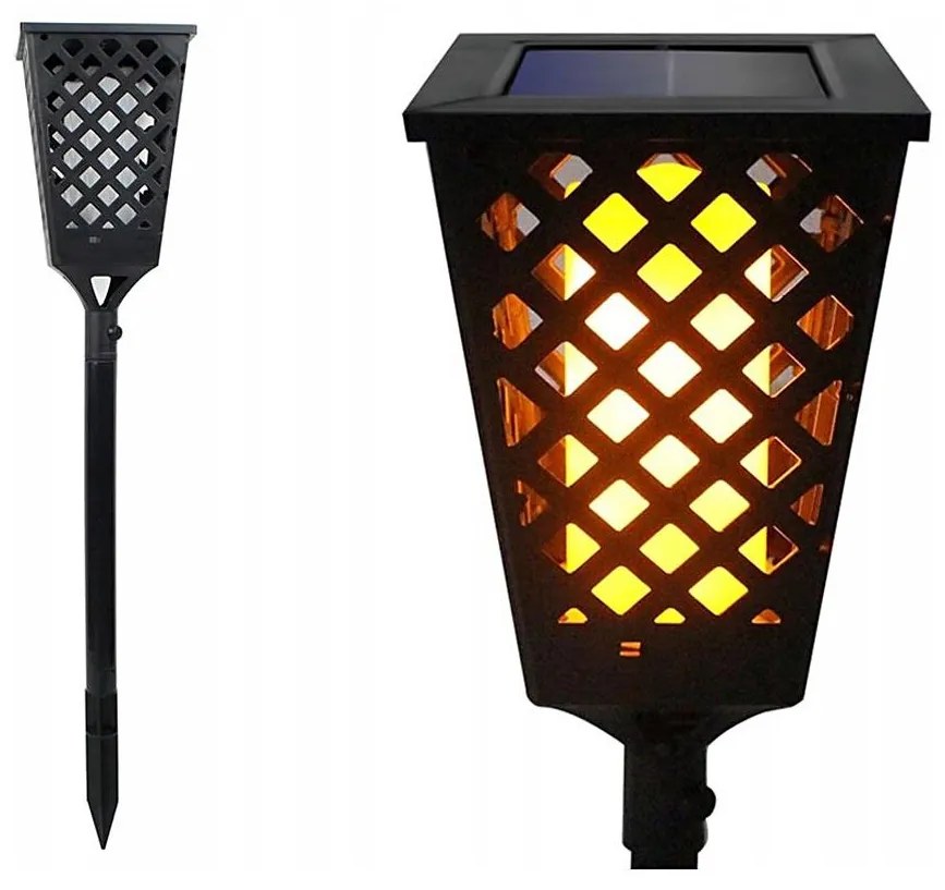 Lampada solare LED con sensore LED/0,6W/5,5V IP65 2000 mAh 107 cm nera