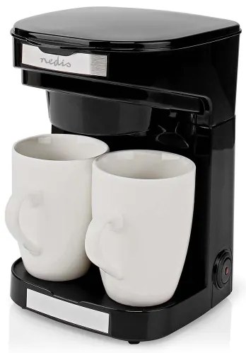 Nedis KACM140EBK - Macchina da caffè per due tazze 450W/230V 0,25 l