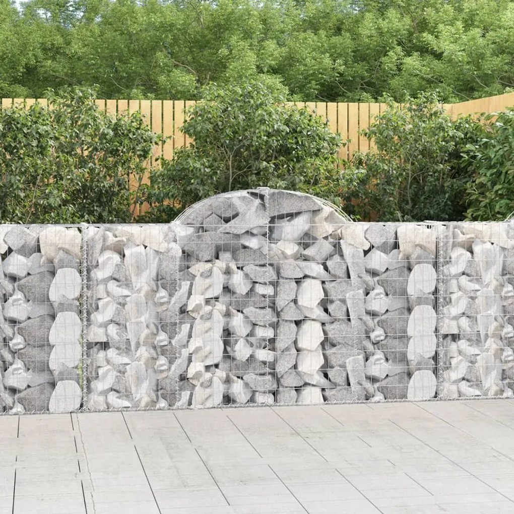 Cesti Gabbioni Ad Arco 4 Pz 200x30x100/120 Cm Ferro Zincato /