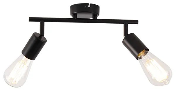 Faretto moderno nero 2 luci orientabile - Facil