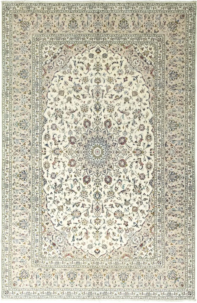 Kashan Tappeto persiano 310 x 200 Beige (Iran) Annodato A Mano