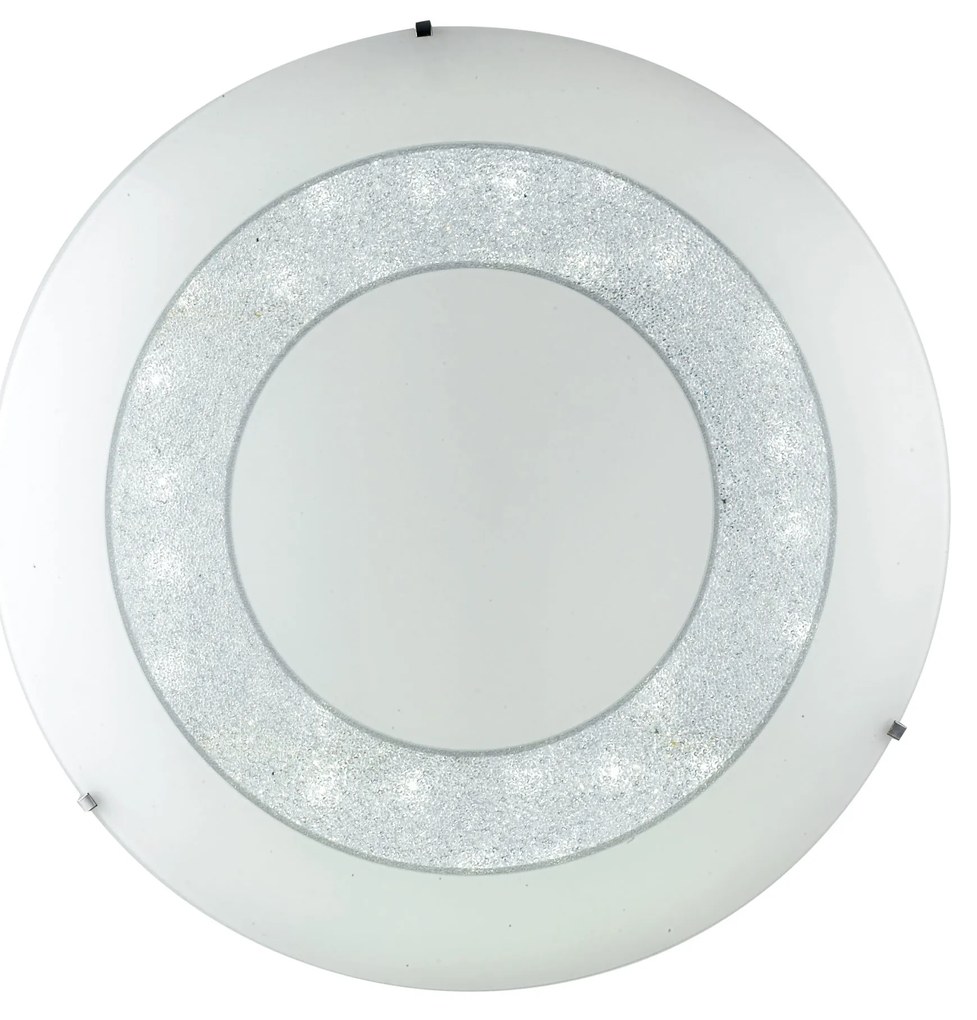 Lampadario Plafoniera Led Diadema Luxury Colore Bianco 28W Mis 35 cm