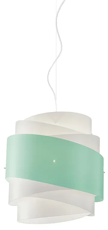 Sospensione Moderna 1 Luce Bea In Polilux Verde D40 Made In Italy