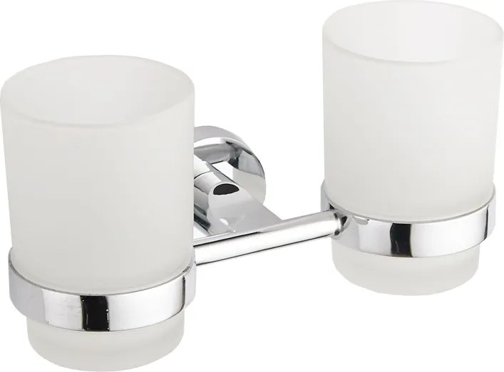 Mexen Tiber doppio bicchiere per spazzolini da denti, cromo - 7050552-00