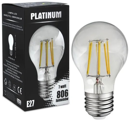 Lampadina LED FILAMENT A60 E27/7W/230V 3000K