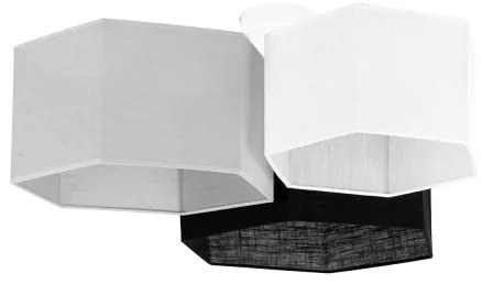 Duolla - Lampadario a plafone ROLLER TRIO HEX 3xE27/15W/230V nero/grigio/bianco