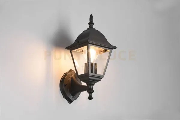 Livenza applique da esterno up 4 lati fusione di alluminio nera e v...