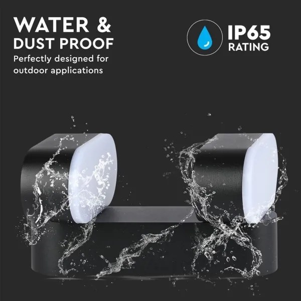 Applique da esterno a LED flessibile 2xLED/12W/230V IP65 nero