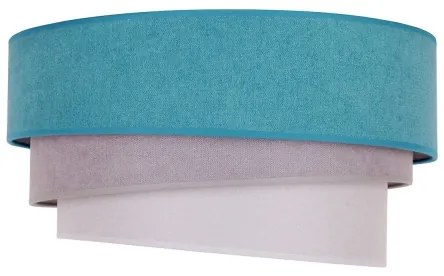 Duolla - Plafoniera TRIO 1xE27/15W/230V diametro 45 cm turchese/grigio/bianco