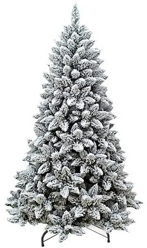 Albero di natale innevato altezza 210 cm 1020 rami apertura ad ombrello Fiocco