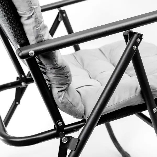 Sediada campeggio pieghevole con materasso nero/grigio