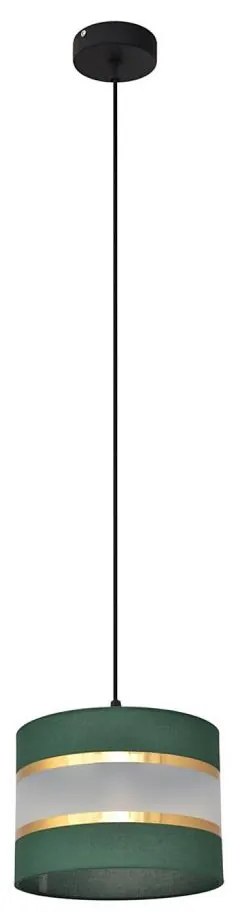 Lampadario a sospensione con filo HELEN 1xE27/15W/230V diametro 20 cm verde/oro