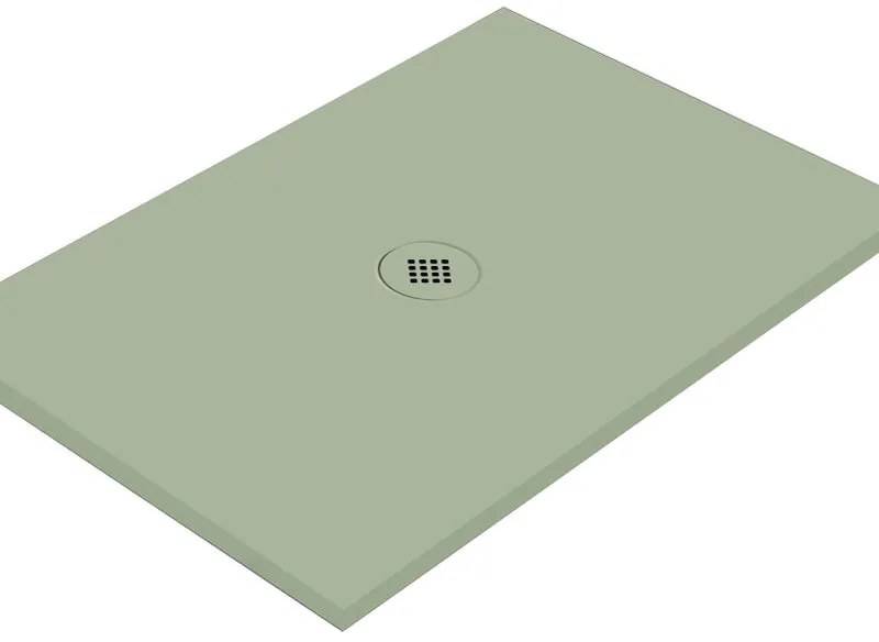 Piatto doccia in ceramica extra slim verde L 100 x L 100 cm