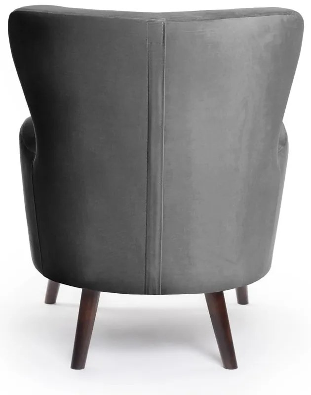 Poltrona in velluto grigio scuro Noemye - Bonami Essentials