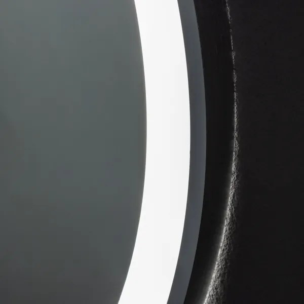 Brilagi-LED dimmerabile, specchio riscaldato con retroilluminazione, profilo in alluminio ALU PRO, LED 18W/230V, Ø 60 cm, IP44, finitura cromo satinato