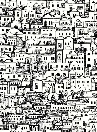 Cole & Son Carta da parati Mediterranea - White and Black