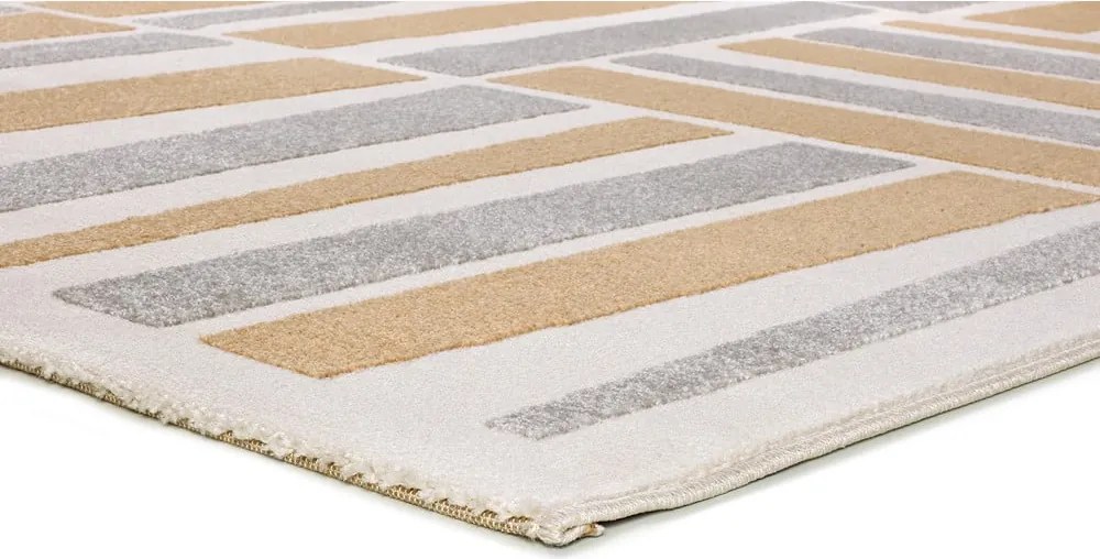 Tappeto grigio chiaro/color crema 133x190 cm Flora – Universal